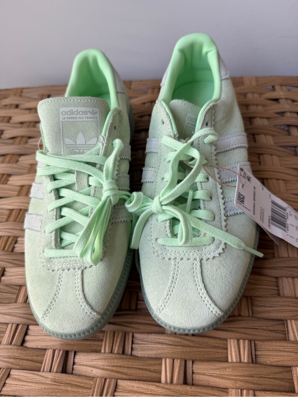 adidas Mint Green Suede Casual Sneakers